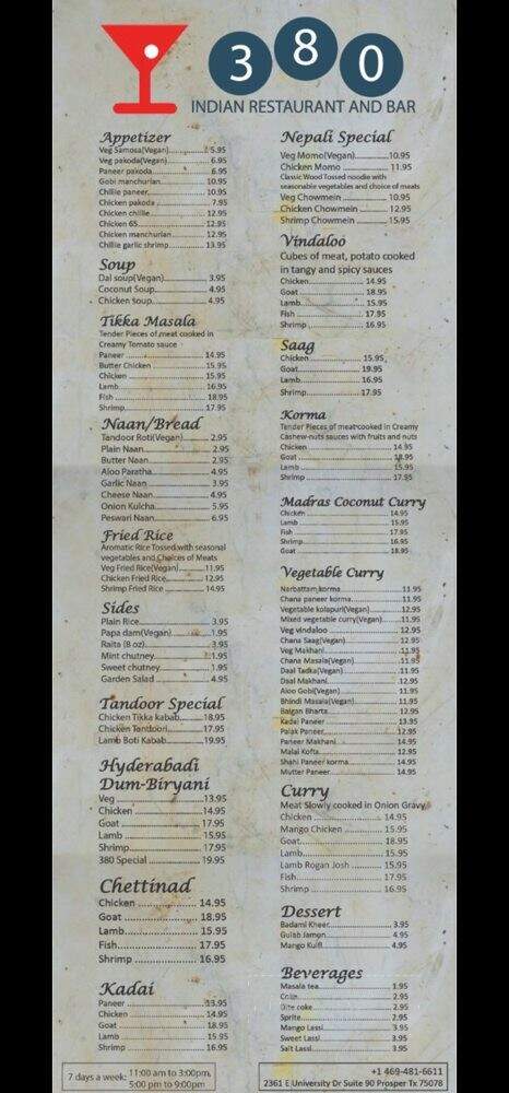 Maharaja Restaurant & Take Out - Prosper, TX menu_pic