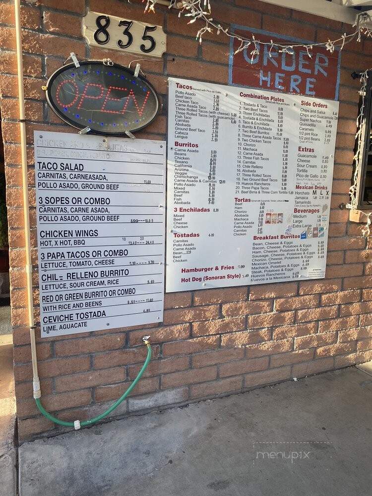Maico - Tucson, AZ menu_pic