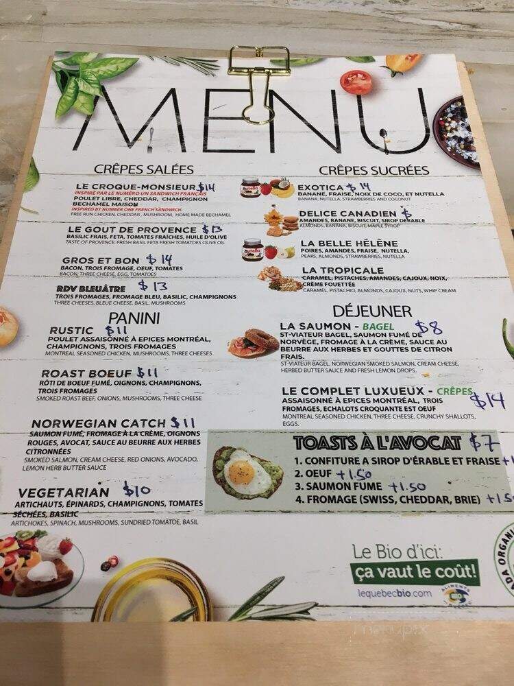 Maison Vieux-Montreal - Montreal, QC menu_pic