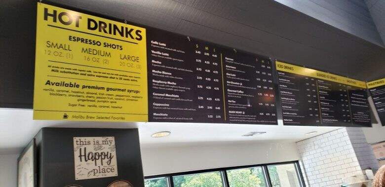 Malibu Brew Cafe & Bakery - Atascadero, CA menu_pic