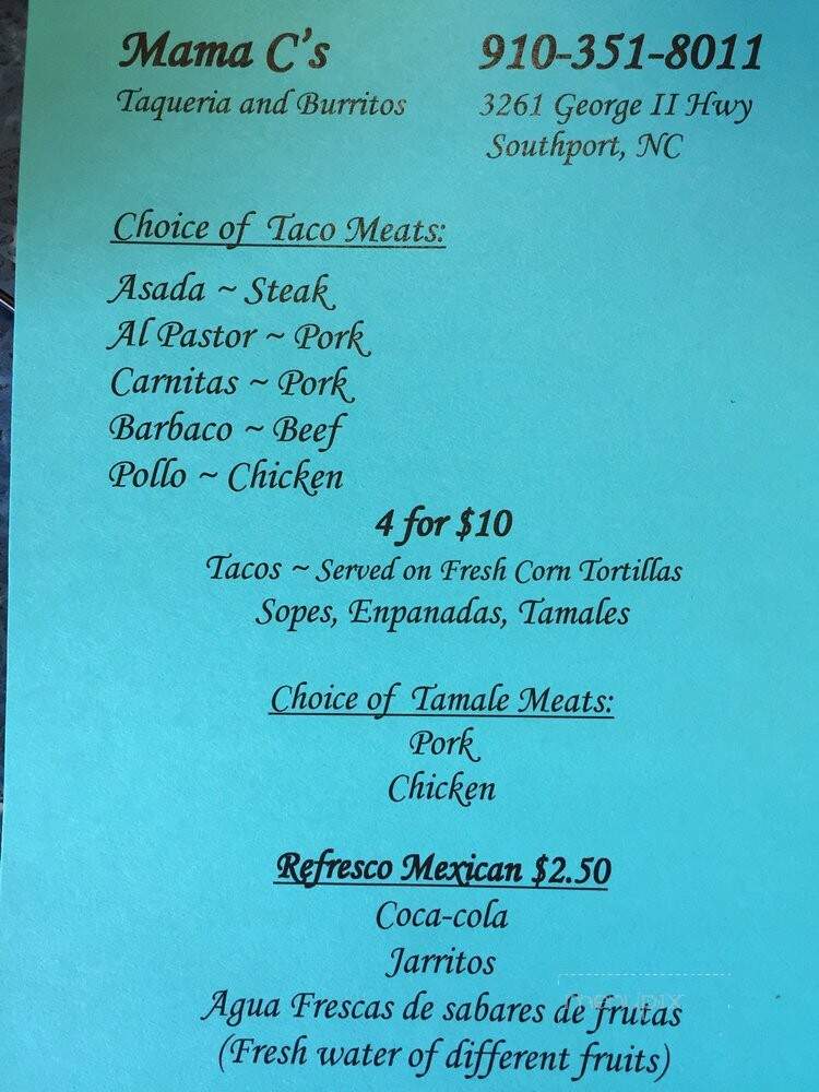 Mama C's Taqueria - Southport, NC