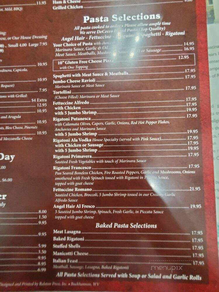 Mama Roma - Buckhannon, WV menu_pic