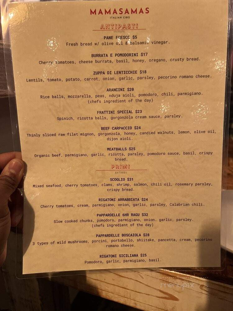 Mamasamas - Ponte Vedra Beach, FL menu_pic