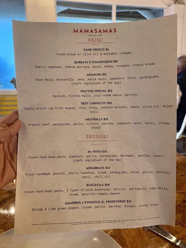 Mamasamas - Ponte Vedra Beach, FL menu_pic
