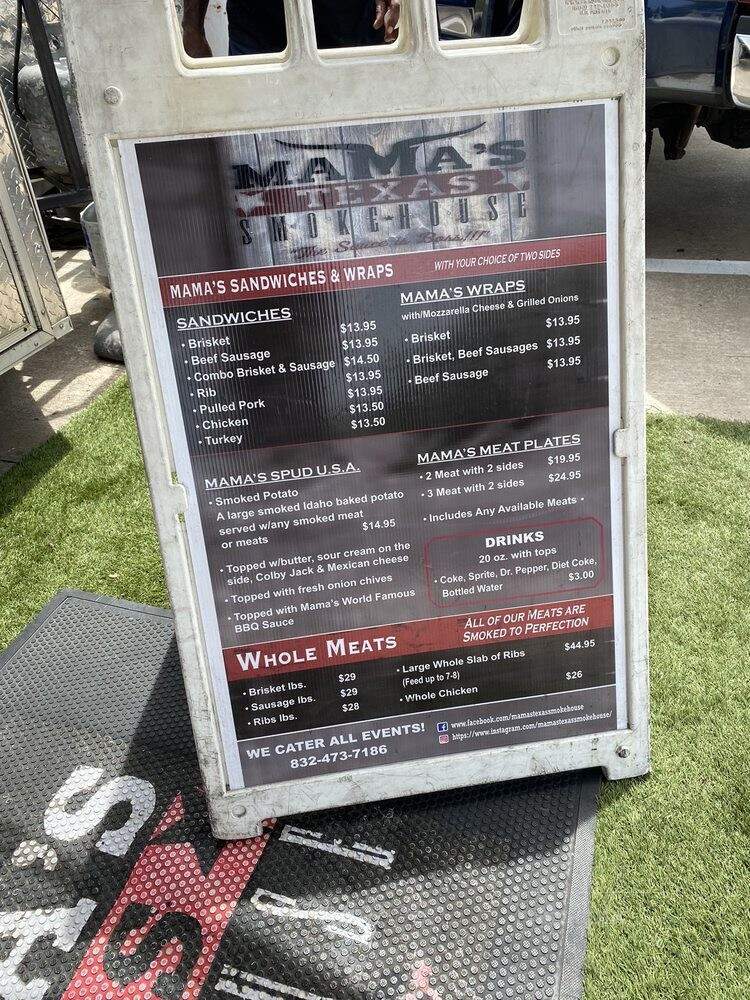 Mama's Texas Smokehouse Grill - Houston, TX menu_pic