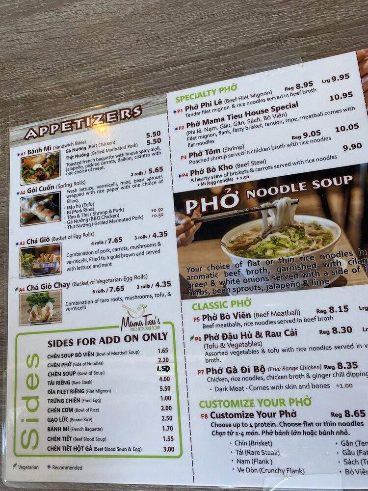 Mama Tieu's - Garden Grove, CA menu_pic
