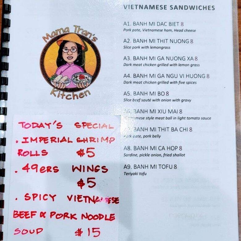 Mama Tran's Kitchen - Daly City, CA menu_pic