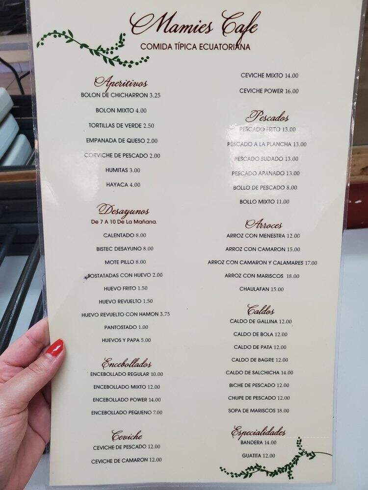 Mamies Cafe - Union City, NJ menu_pic