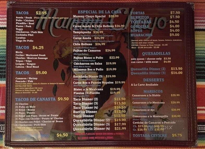 Mammy Chayo - Frankfort, IL menu_pic