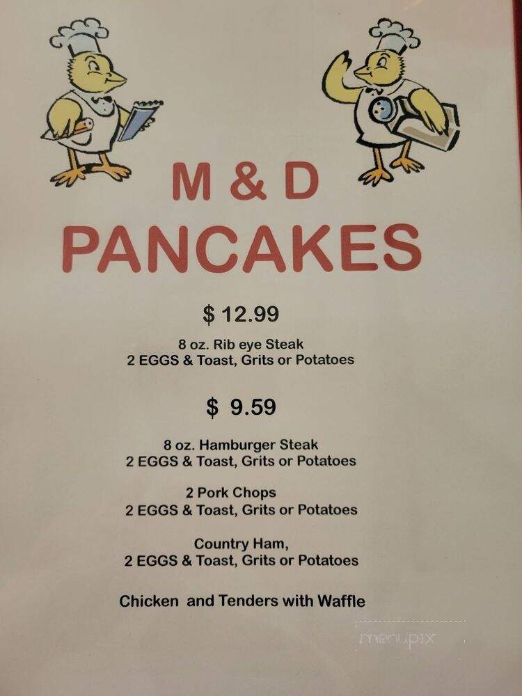 M & D's Pancakes - Fayetteville, NC menu_pic