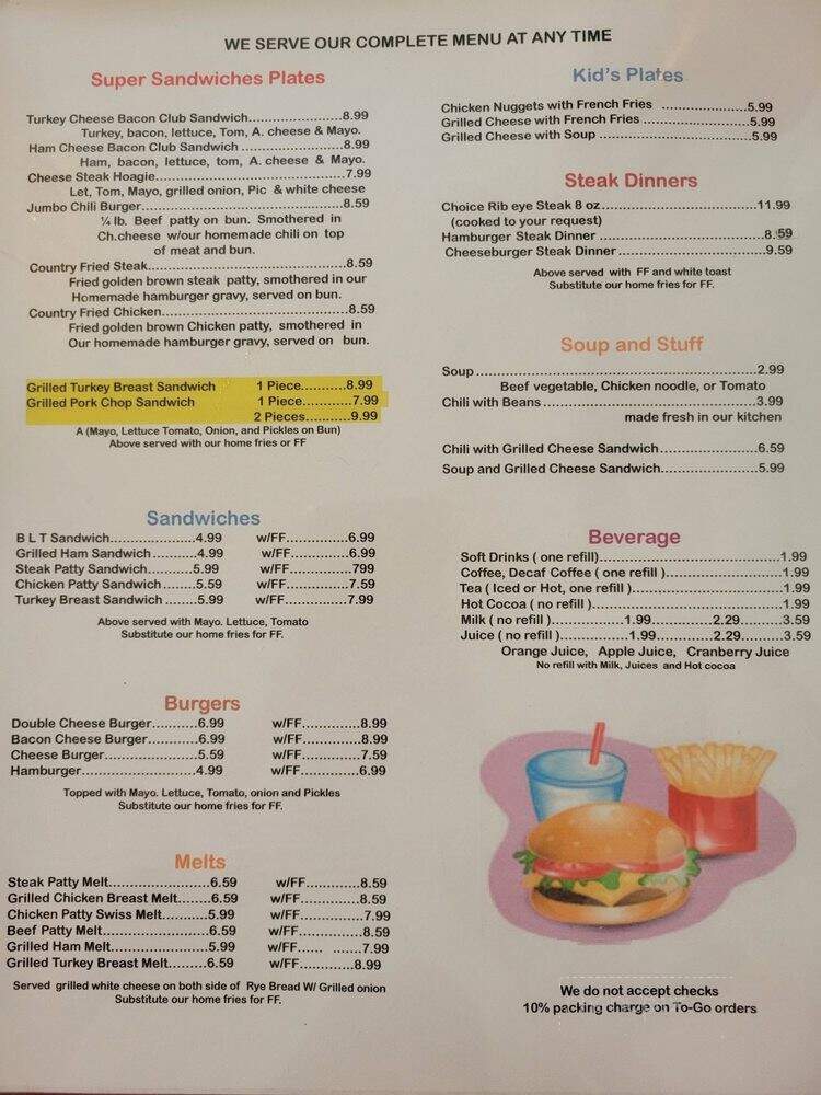 M & D's Pancakes - Fayetteville, NC menu_pic