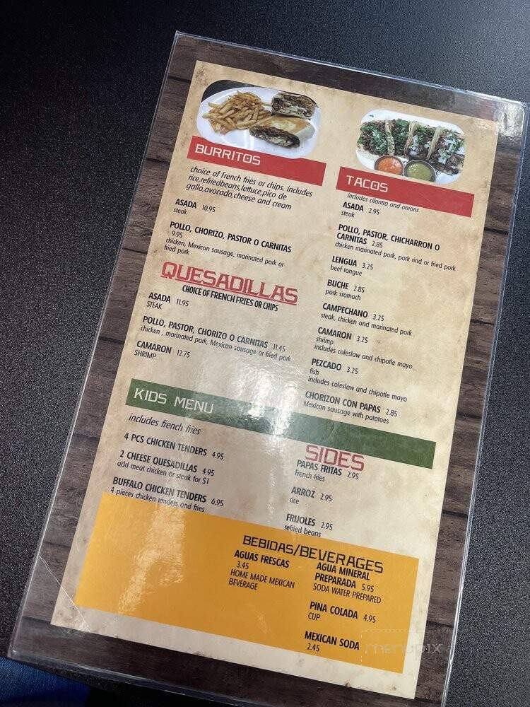 Mangonadas Mexican Kitchen - Tampa, FL menu_pic