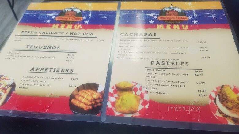 Manny's Cabin - Florence, KY menu_pic