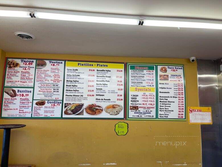 Manni's Tacos - Chicago, IL menu_pic
