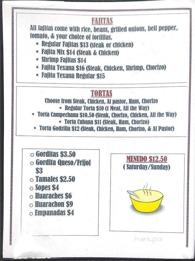 Marcos Authentic Mexican Food - Moultrie, GA menu_pic