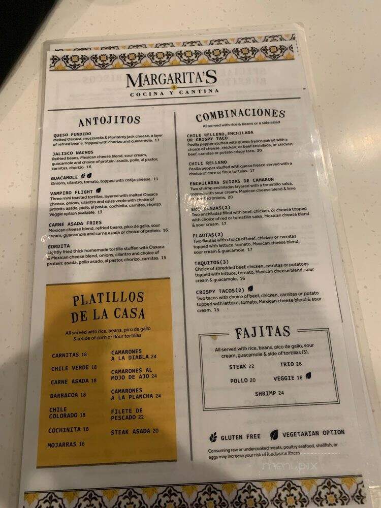 Margarita's Cocina y Cantina - Temecula, CA menu_pic