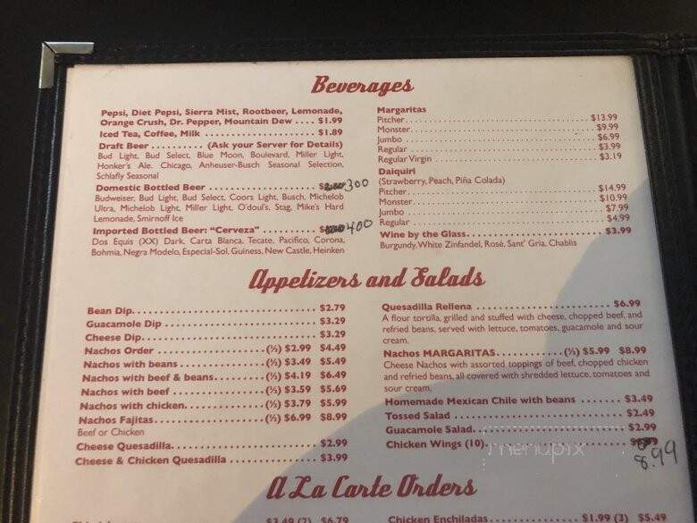 Margaritas Mexican Restaurant - Belleville, IL menu_pic
