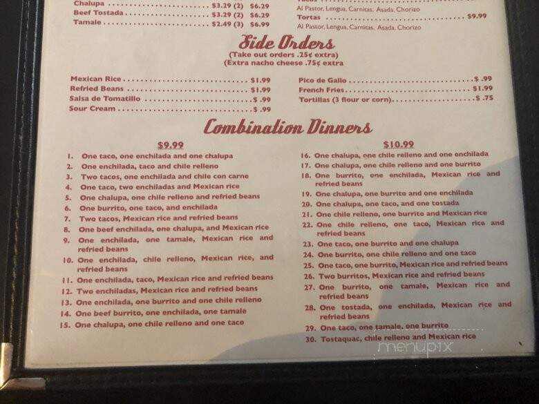 Margaritas Mexican Restaurant - Belleville, IL menu_pic