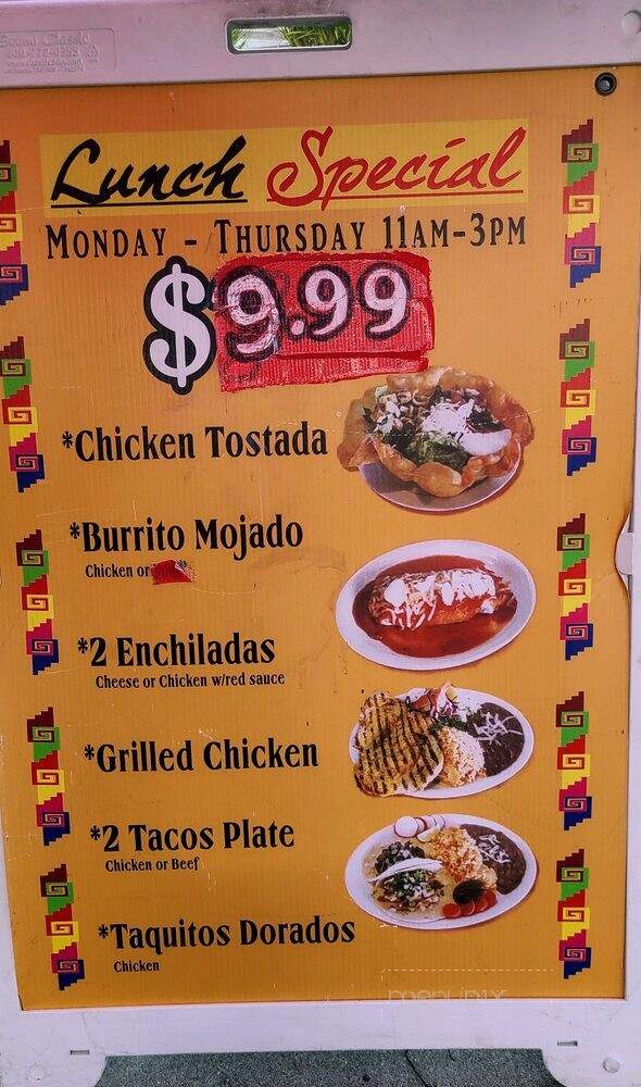 Maria Sabina Oaxacan Restaurant - Whittier, CA menu_pic