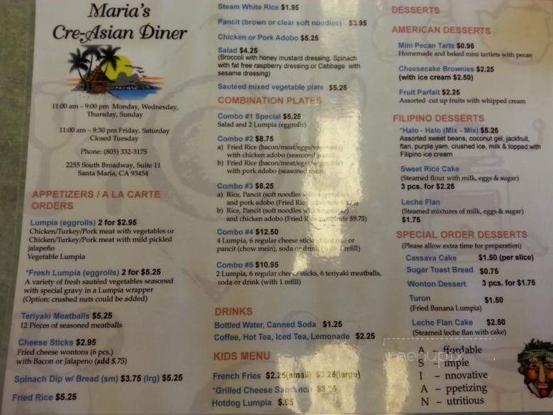 Maria's Cre-Asian Diner - Santa Maria, CA