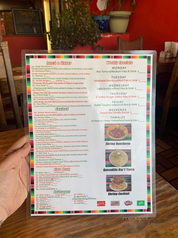 Maria's Mexican Restaurant - Taos, NM menu_pic