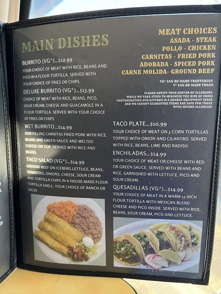 Maria's Restaurant - Sultan, WA menu_pic