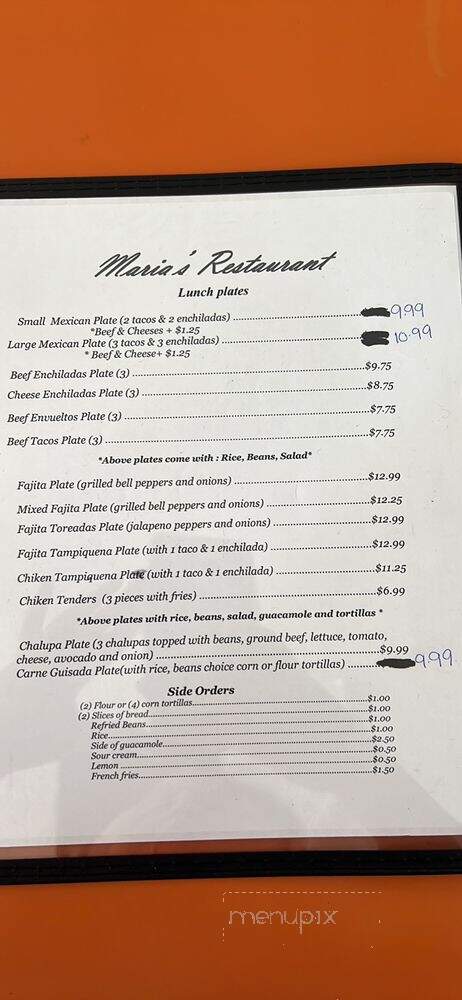 Mar Y Tiera Restaurant - Zapata, TX menu_pic