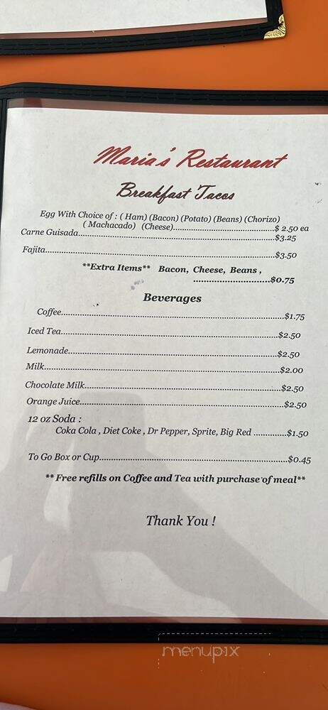 Mar Y Tiera Restaurant - Zapata, TX menu_pic
