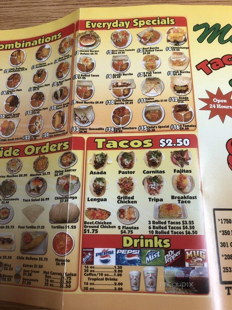 Maria's Taco Shop - Merced, CA menu_pic