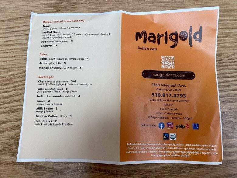 Marigold Indian Eats - Oakland, CA