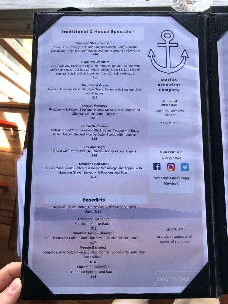 Marina Breakfast Company - Tahoe City, CA menu_pic