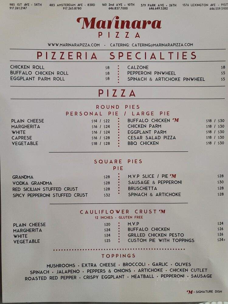 Marinara Pizza - New York, NY