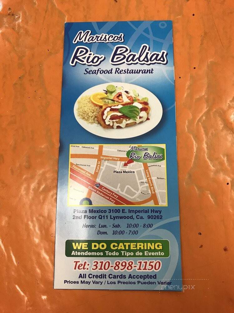 Marisco Rio Balsas - Lynwood, CA menu_pic