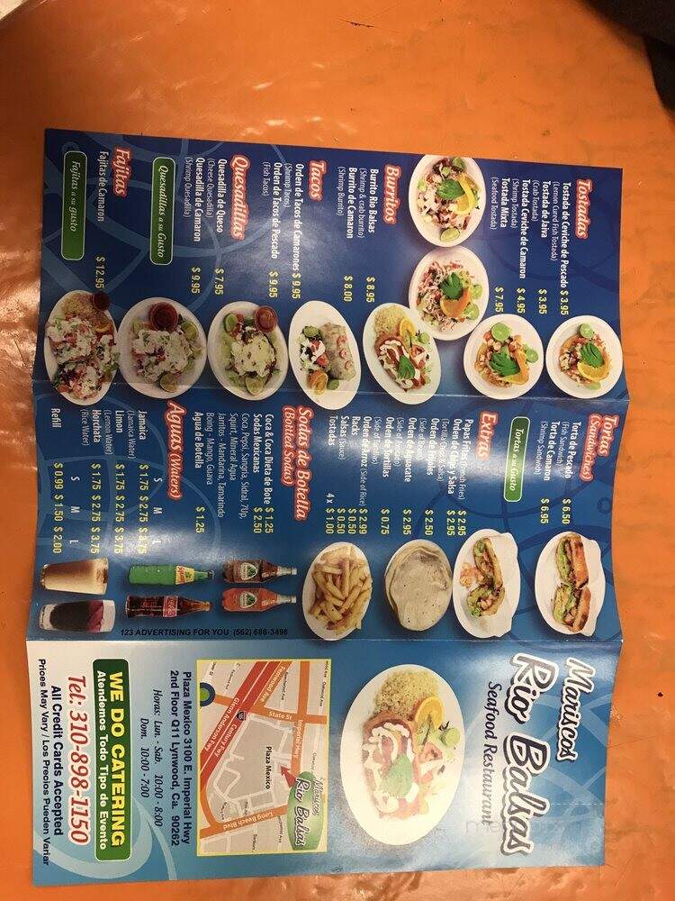 Marisco Rio Balsas - Lynwood, CA menu_pic