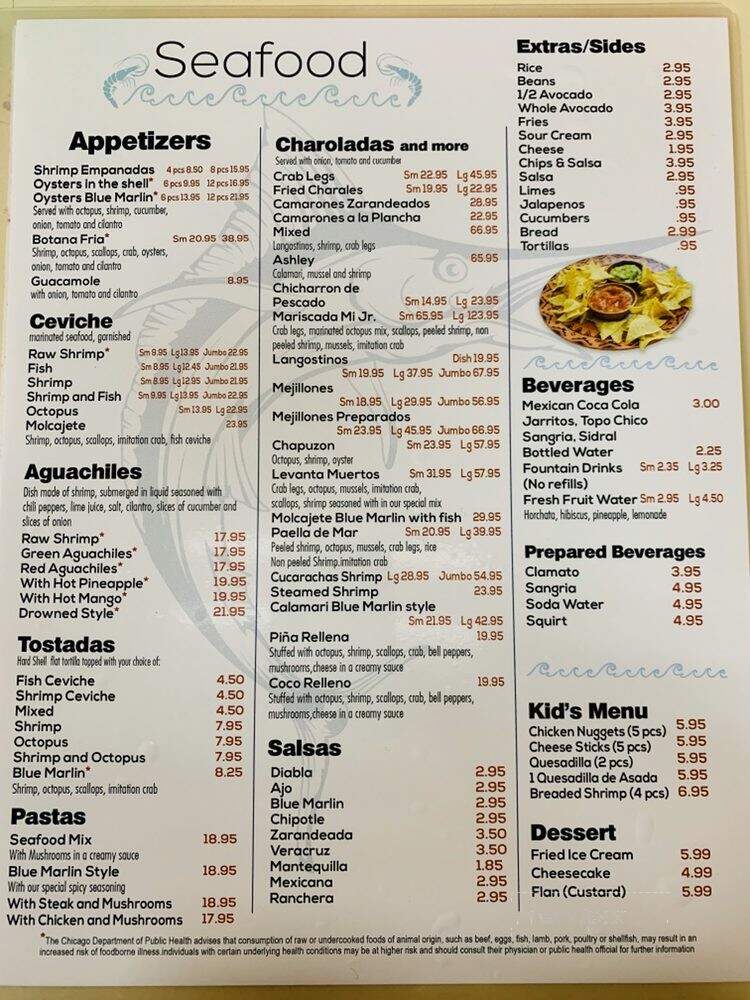 Mariscos Blue Marlin Mexican Cuisine - Chicago, IL menu_pic