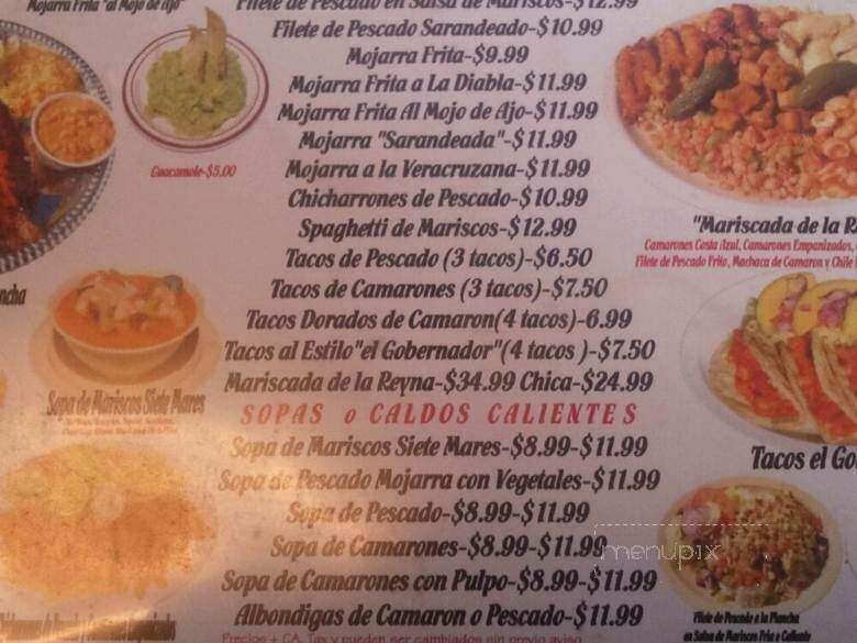 Mariscos El Bucanero - Vernon, CA menu_pic