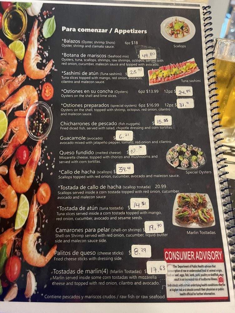 Mariscos El Malecon - North Richland Hills, TX menu_pic