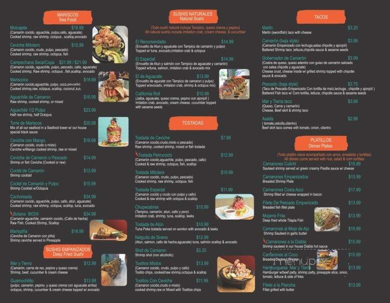 Mariscos El Paradero - Bellflower, CA menu_pic