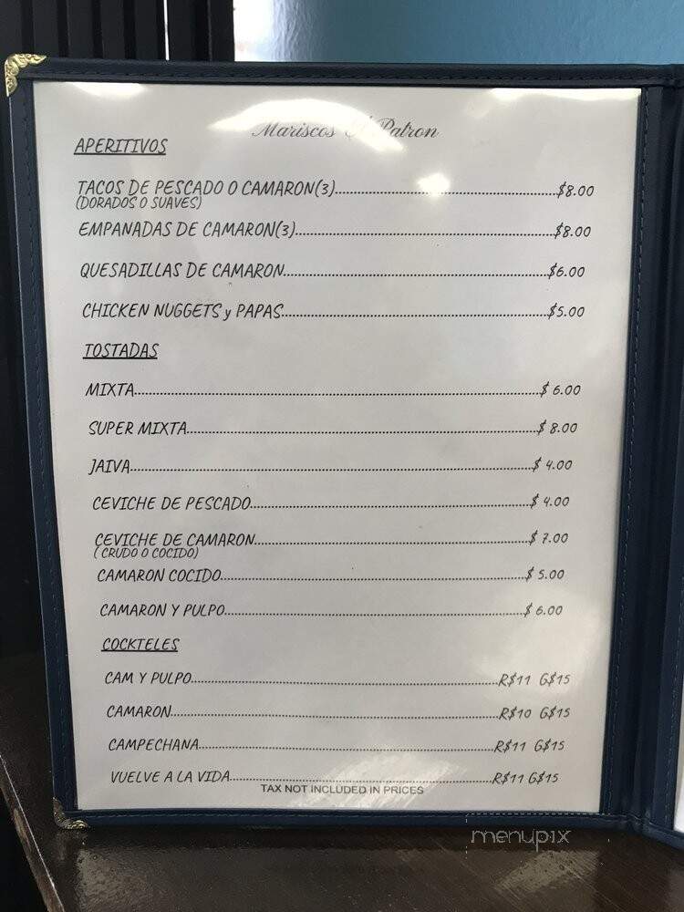 Mariscos El Patron - Huntington Park, CA menu_pic