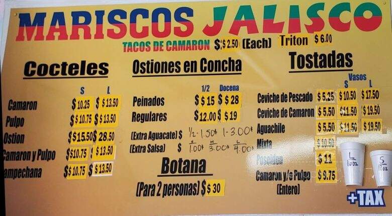 Mariscos Jalisco - Pomona, CA menu_pic