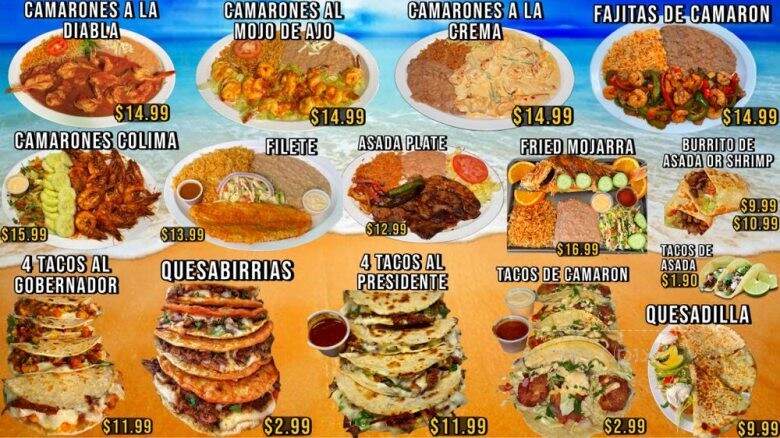 Mariscos Las Palmas - Poplar-Cotton Center, CA menu_pic