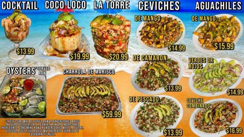 Mariscos Las Palmas - Poplar-Cotton Center, CA menu_pic