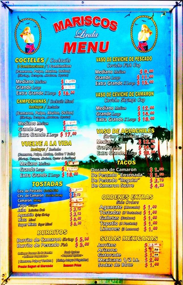 Mariscos Linda Truck - Los Angeles, CA menu_pic