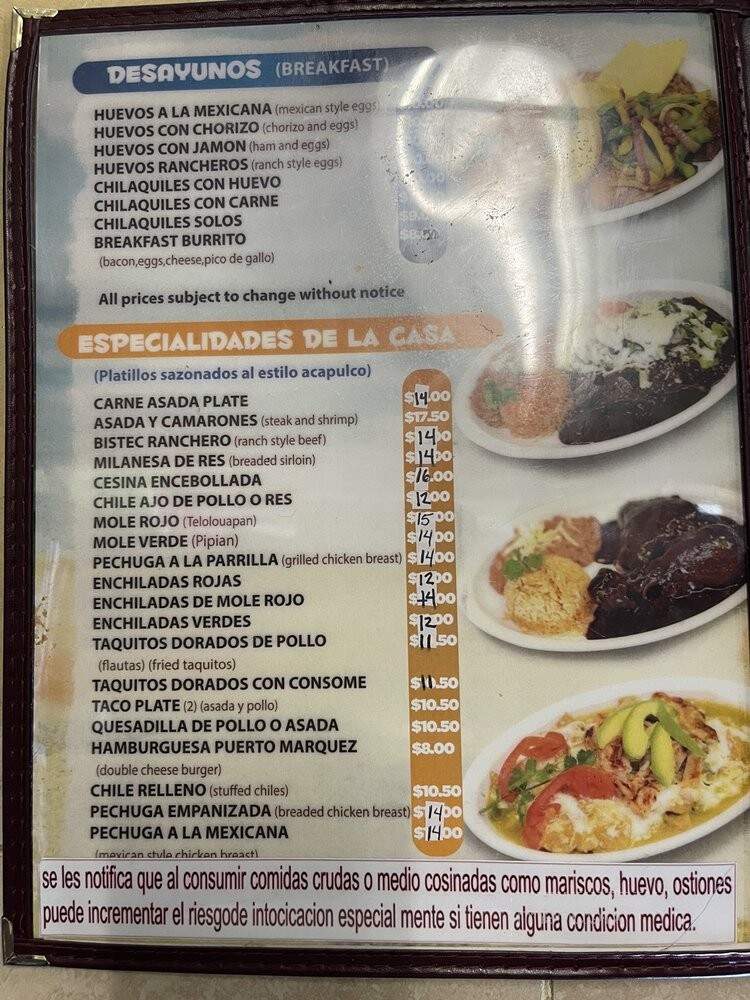 Mariscos Puerto Marquez Mexican Grill - Fountain Valley, CA menu_pic