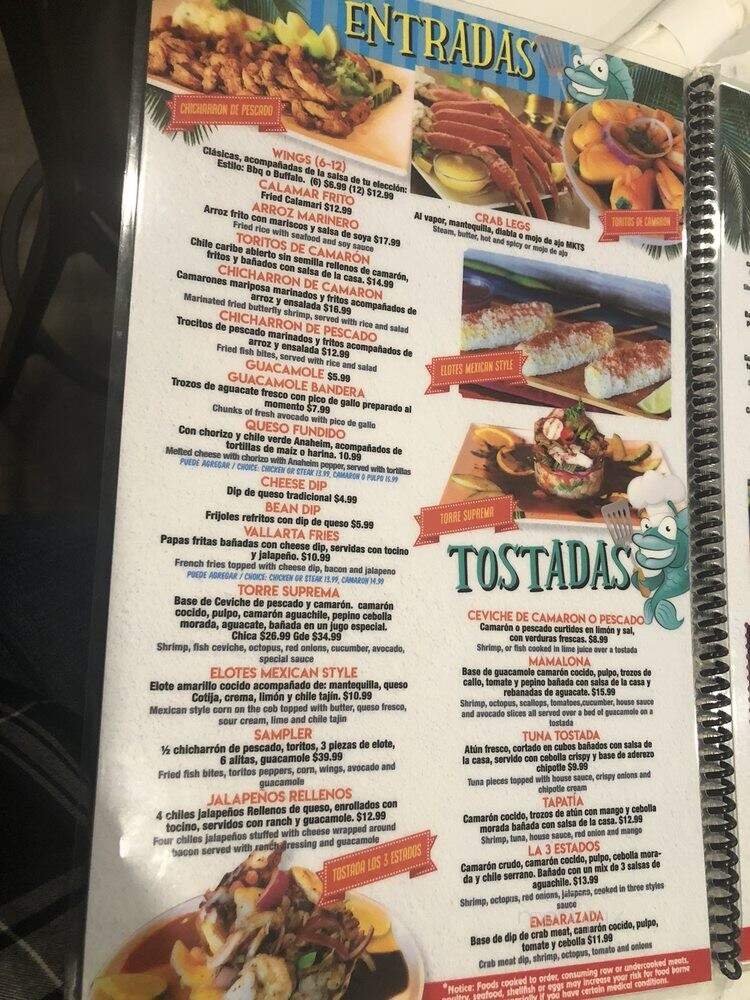 Mariscos Vallarta - Chattanooga, TN menu_pic