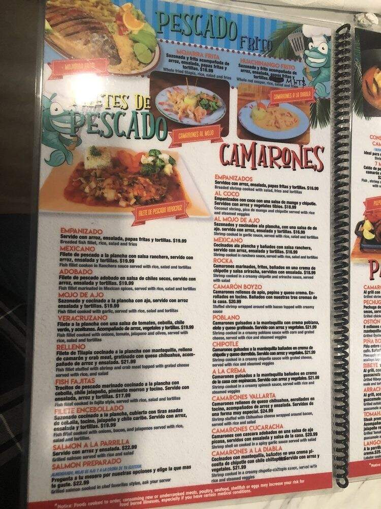 Mariscos Vallarta - Chattanooga, TN menu_pic