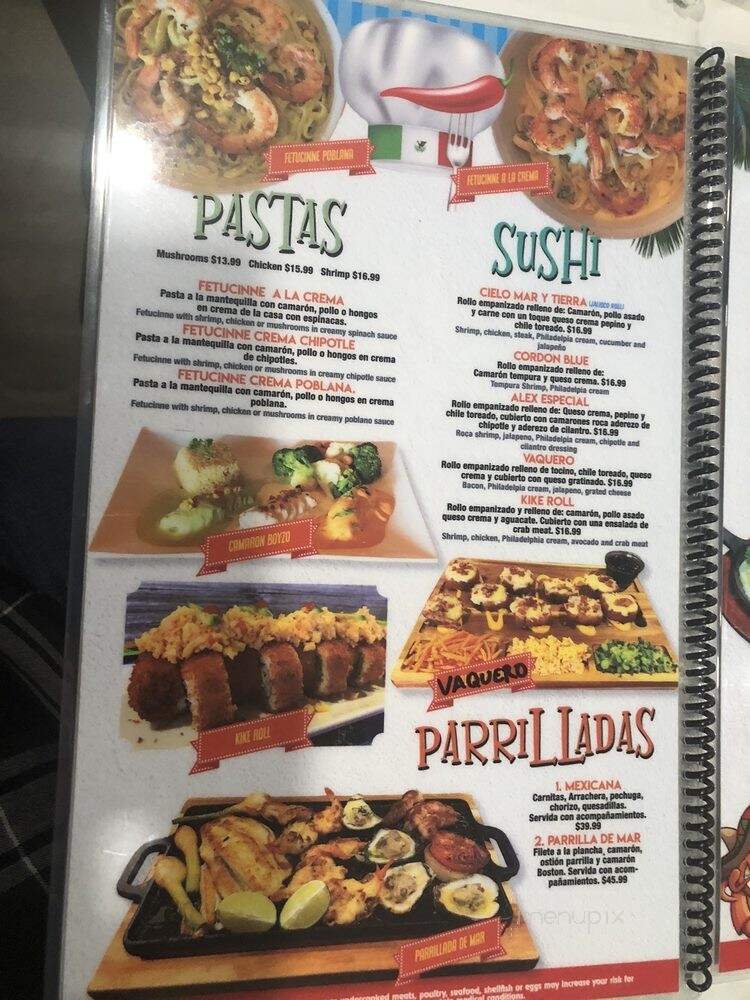 Mariscos Vallarta - Chattanooga, TN menu_pic