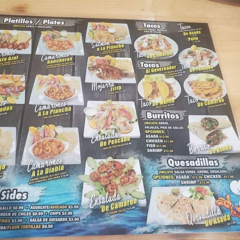 Mariscos Villa Del Mar - La Puente, CA menu_pic