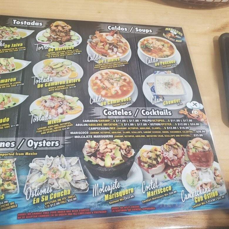 Mariscos Villa Del Mar - La Puente, CA menu_pic