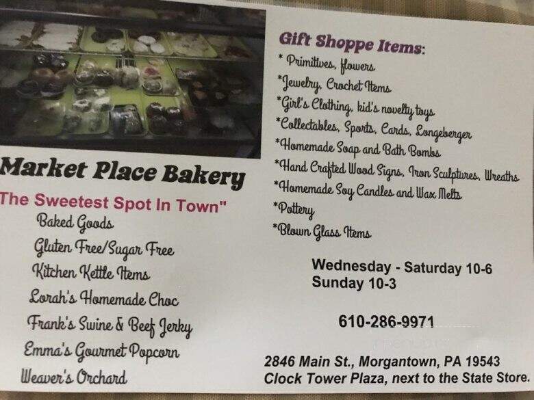 Market Place Bakery - Morgantown, PA menu_pic